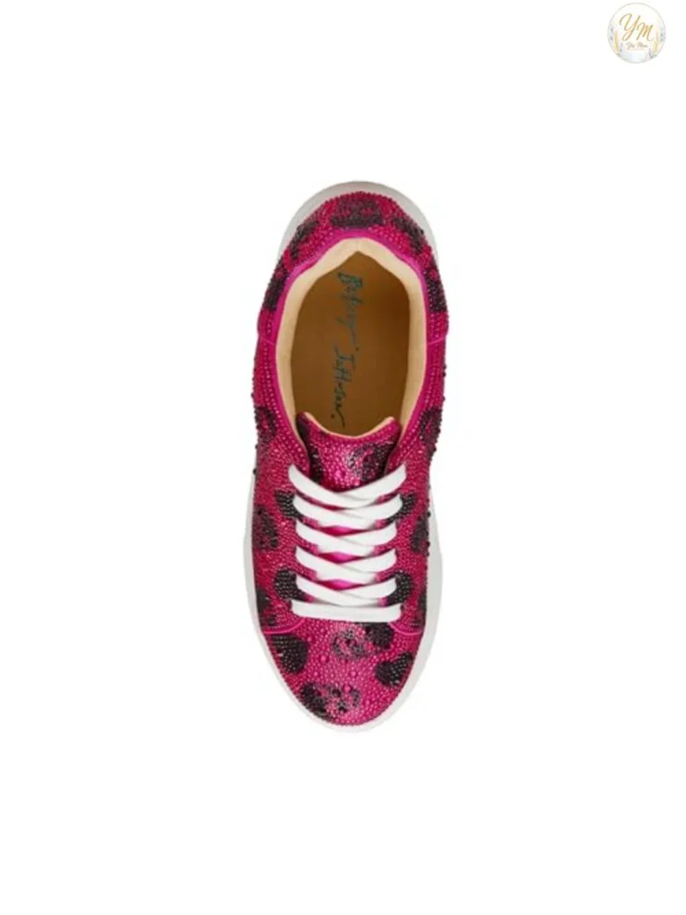 Rhinestone Satin Party Low Top Sneakers with Platform Sole